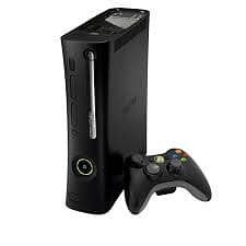 Xbox 360 slim with 2 wireless controllers and 25 games (5 cod)