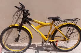 Yellow color gear bicycle for sale is available in Islamabad