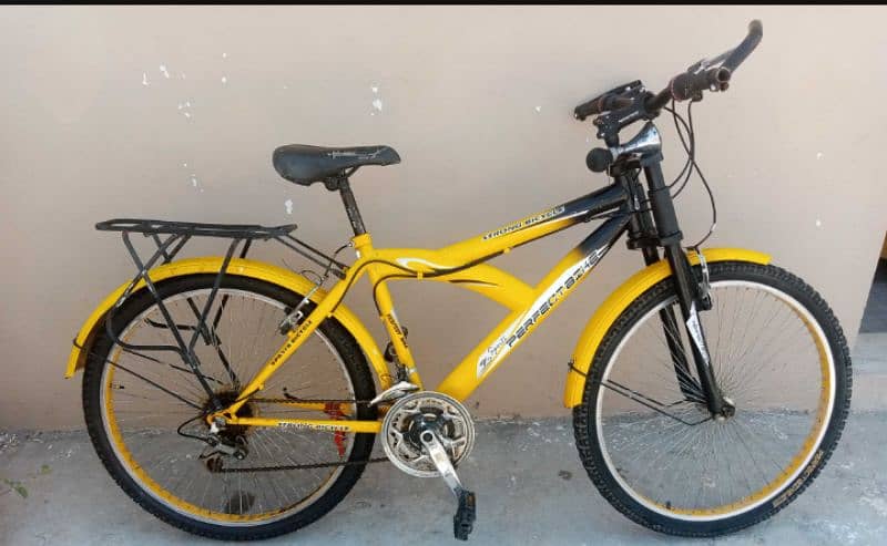 Yellow color gear bicycle for sale is available in Islamabad 2