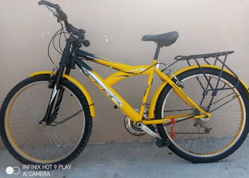 Yellow color gear bicycle for sale is available in Islamabad 11