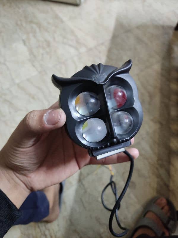 4 Lens OWL White Light, Yellow Fog Light And Also Red Devil Light 0