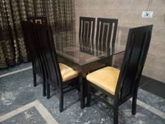 Dining table with 6 chairs urgent selling