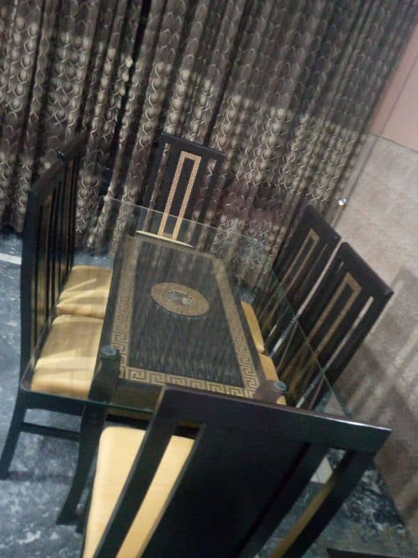 Dining table with 6 chairs urgent selling 2