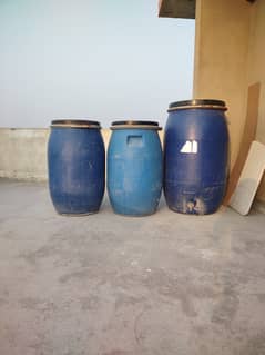 3 Water Drums For Sale 120 L and 160 L