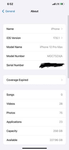 IPhone 12 Pro Max 256 gb PTA approved