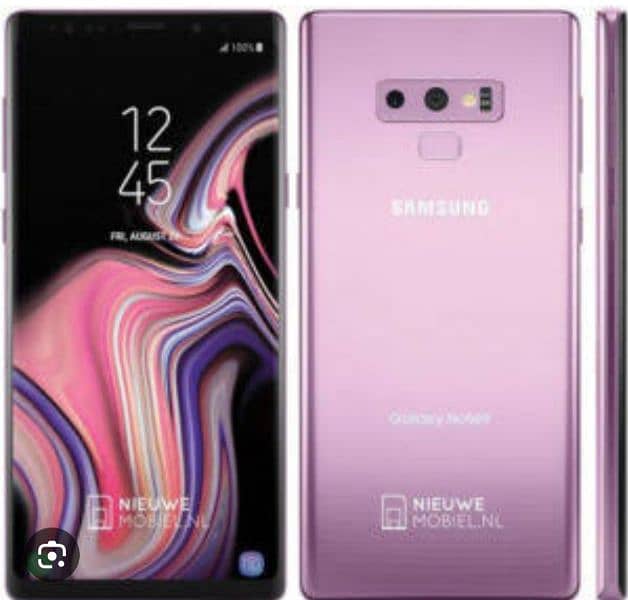 Samsung Note 9 panel required 0