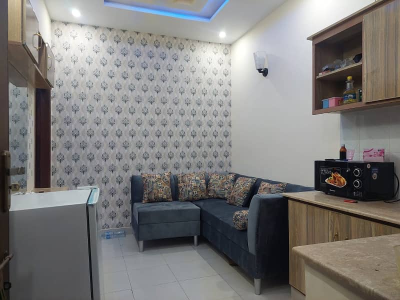 1 Bedroom Furnished Flat For Rent In Block H-3 Johar Town Lahore 0