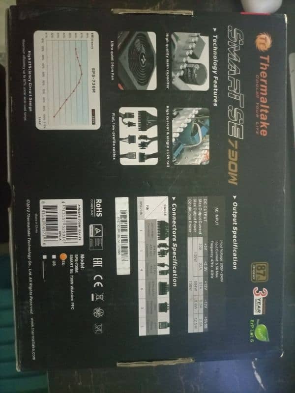 Thermaltake smart 730w psu with box 5