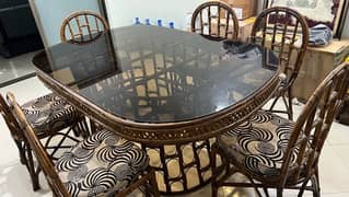 imported cane dining table