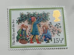 1982 The Holly and The Ivy Christmas Postage stamp Vintage Collectable