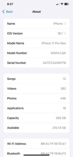 iPhone 11 Pro Max 256 go