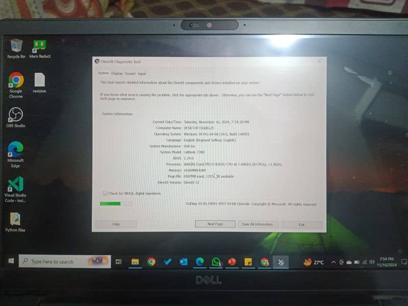 Dell latitude 7300 i5 8th generation 5