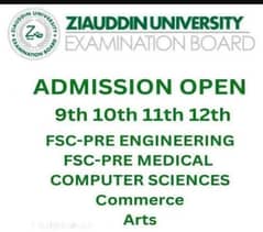 Ziauddin Board of Examination Admission open