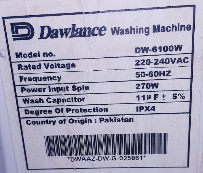 new washing machines dawlance and Haier A1 condition 7