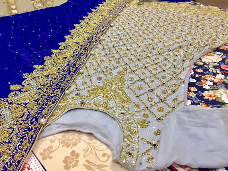 Bridal Lehnga For Sale (Blue) 4