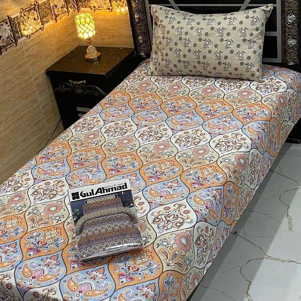 4 PCs cotton salonica painted single bedsheets 4