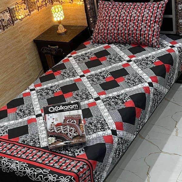 4 PCs cotton salonica painted single bedsheets 12