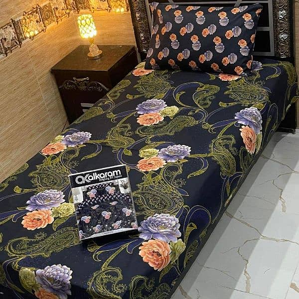 4 PCs cotton salonica painted single bedsheets 15