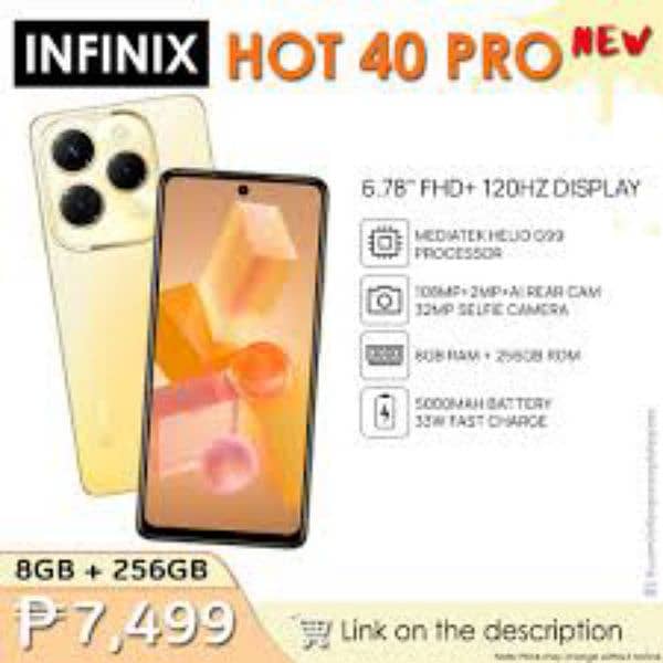 Infinix Hot 40 Pro 16/256 with 6th months warranty 4