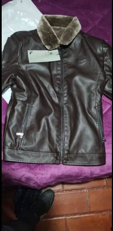 BROWN LEATHER JACKET Men's 3