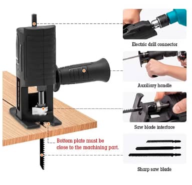 Saw Adapter Electric Drill Modified Wood cutter 4