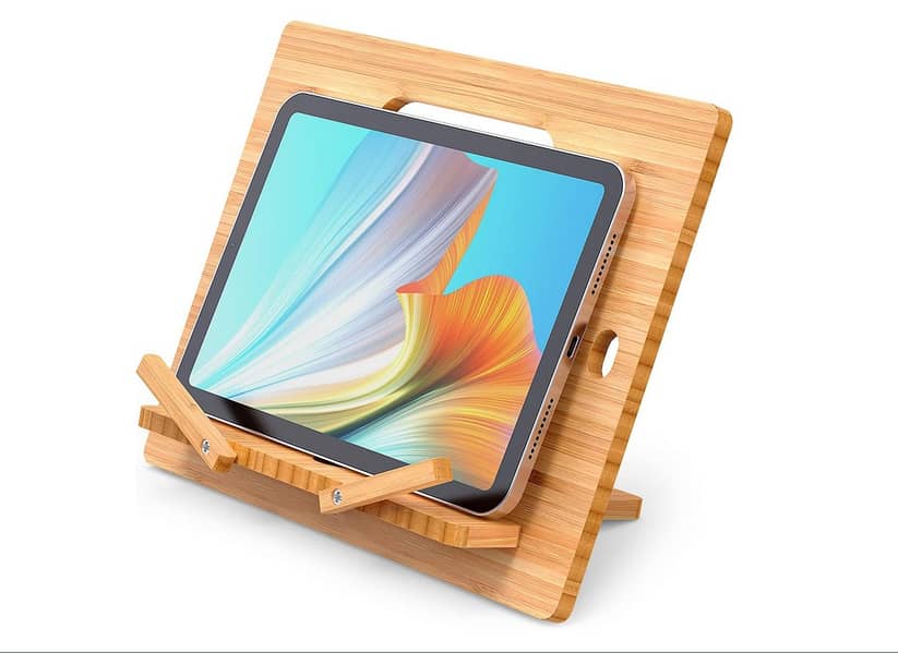 Bamboo Wood Tablet Phone Stand Holder Ipad Pro Mini Iphone Galaxy Tab 0