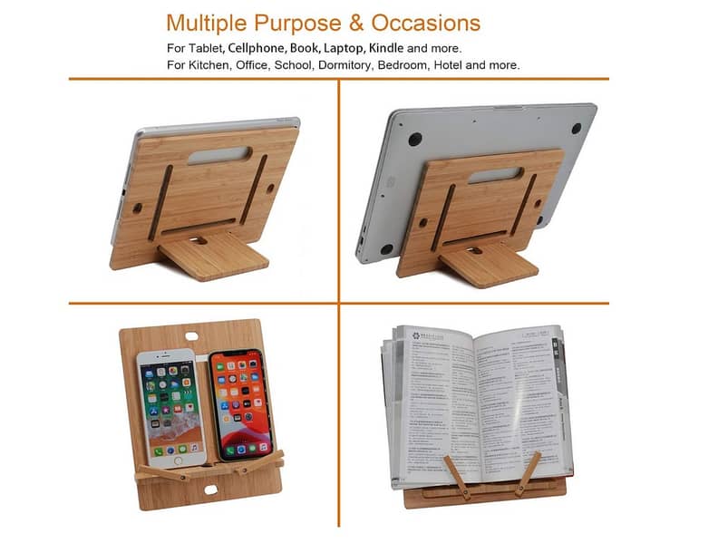 Bamboo Wood Tablet Phone Stand Holder Ipad Pro Mini Iphone Galaxy Tab 2