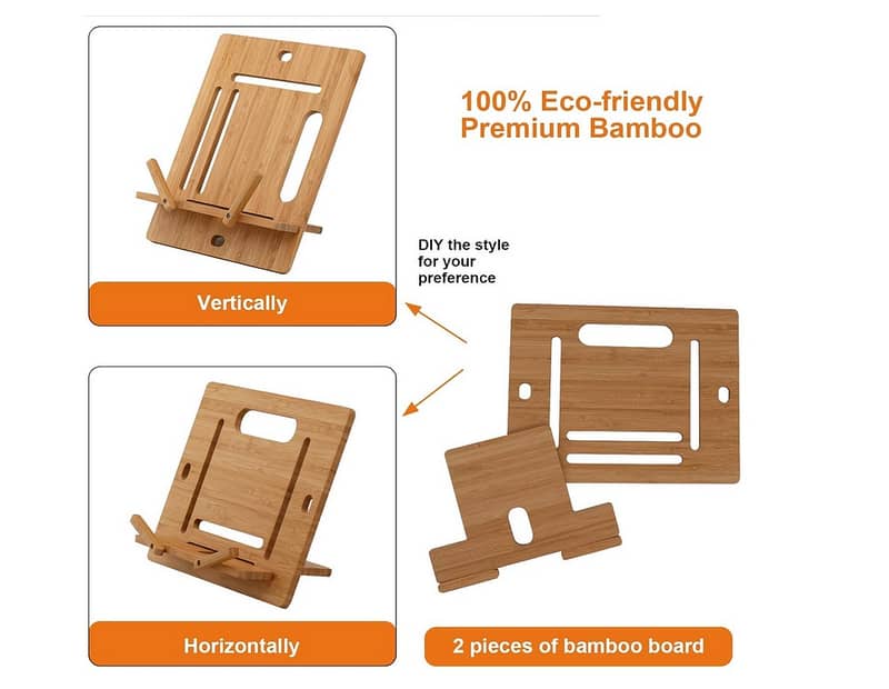 Bamboo Wood Tablet Phone Stand Holder Ipad Pro Mini Iphone Galaxy Tab 4