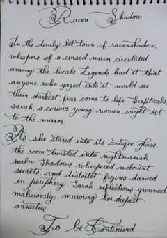 handwriting assignment work