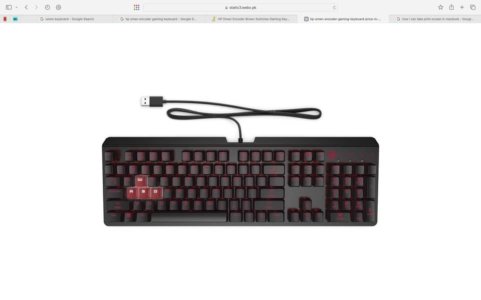 HP Omen Encoder Cherry MX Brown,  Mechanical Gaming Keyboard 7