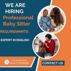 Professional English-Speaking Babysitter Required in DHA Lahore”  Job