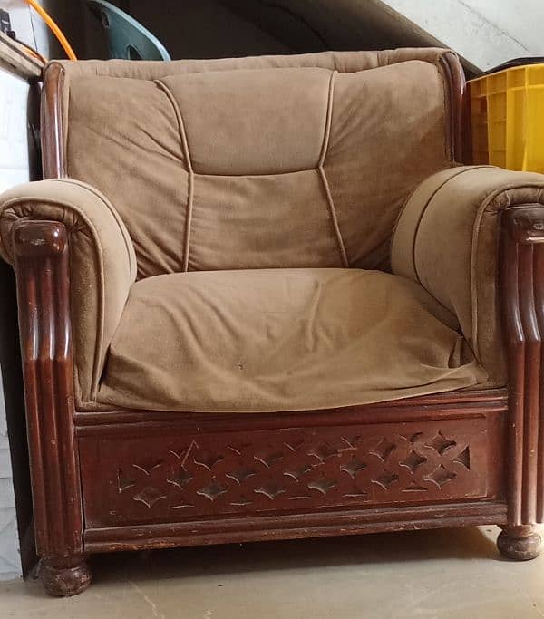 sheesham wood 5 seater sofa set 3