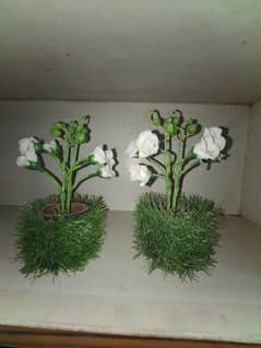 stylish artificial small plant pair