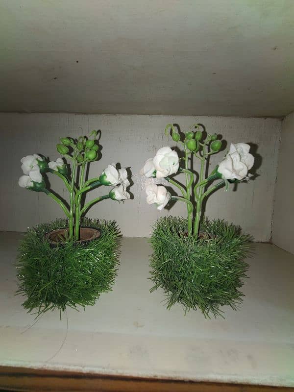 stylish artificial small plant pair 0