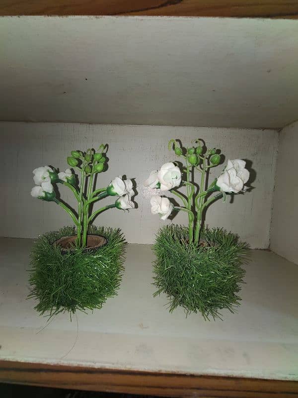 stylish artificial small plant pair 1