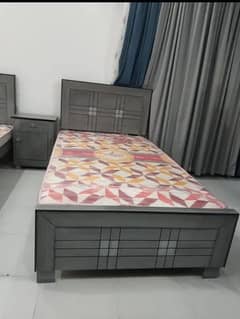 new single bed, bed , side table, poshish bed