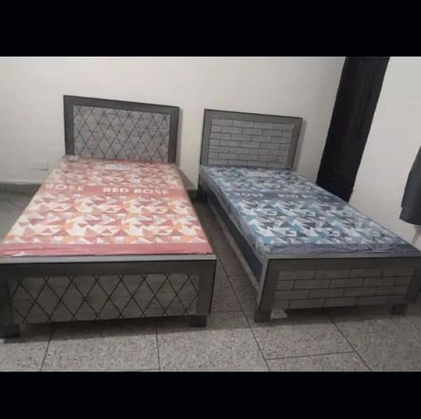 new single bed, bed , side table, poshish bed 15