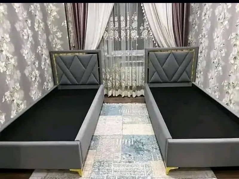 new single bed, bed , side table, poshish bed 17