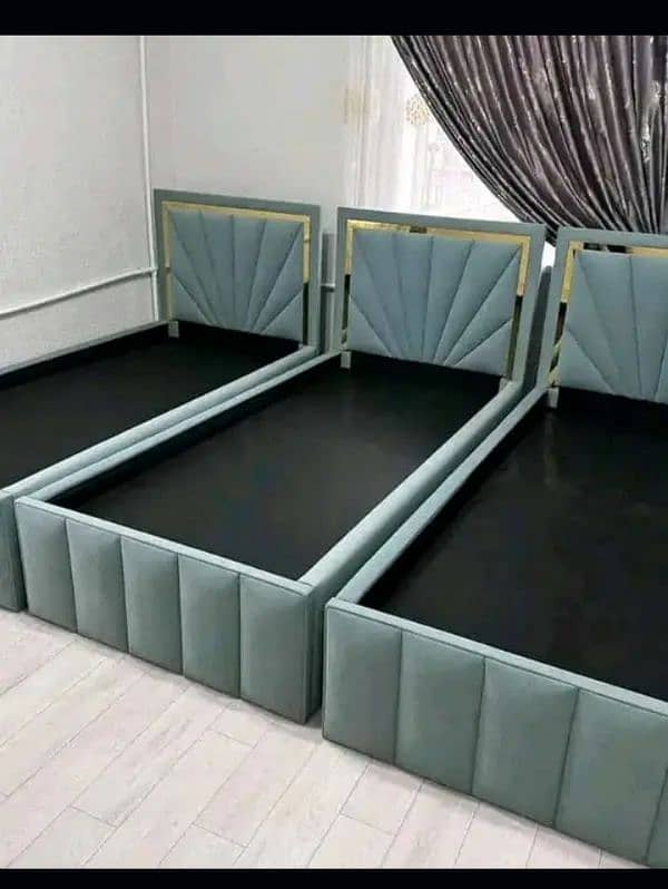 new single bed, bed , side table, poshish bed 18