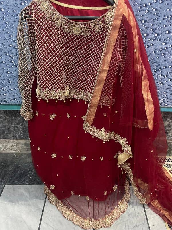 bridal lehnga red anari colour 0