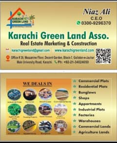 Saadi Garden black 3 Residential plot available for sale