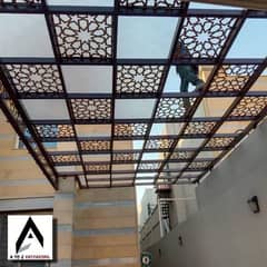 CNC iron Shades and balcony grills,Steel safety grils, solar structure