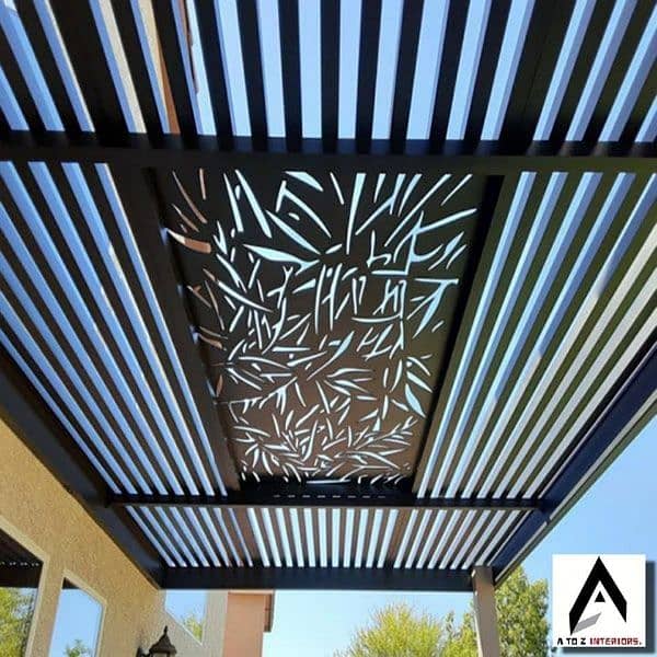 CNC iron Shades and balcony grills,Steel safety grils, solar structure 1