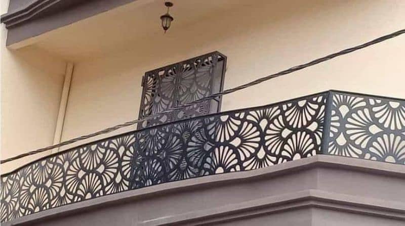 CNC iron Shades and balcony grills,Steel safety grils, solar structure 7