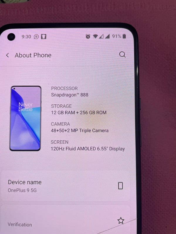 OnePlus 9 12/256 888 snapdragon 5