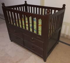 WOODEN BABY COT