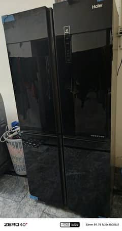 Haier fridge 4 Door shesha plated