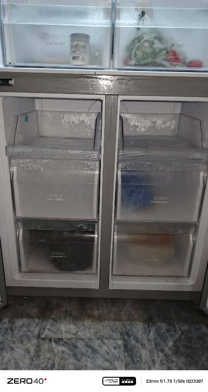 Haier fridge 4 Door shesha plated 6