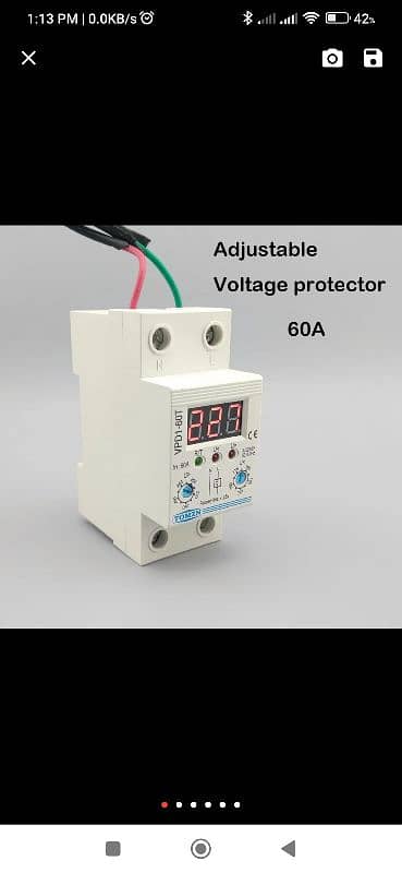 40A 230V Din rail automatic adjustable for Solar over voltage a 1