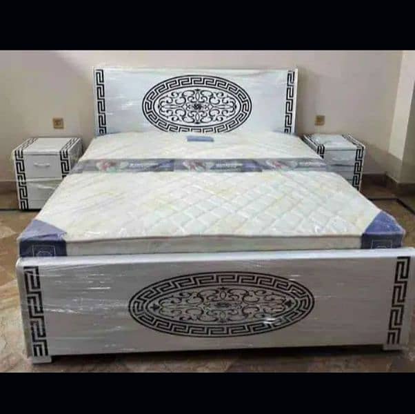 double bed, double poshish bed, versace bed dressing side table 10